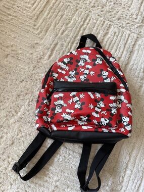 Disney Red Mickey Mouse Print Mini Backpack